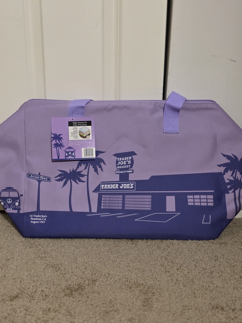 Trader Joe's Purple Market Indulated Tote Bag